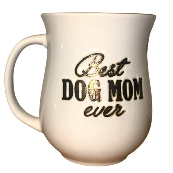 Best Dog Mom Ever Ceramic Mug 16 Oz White & Teal Interior By Spectrum Designz - Picture 2 of 7